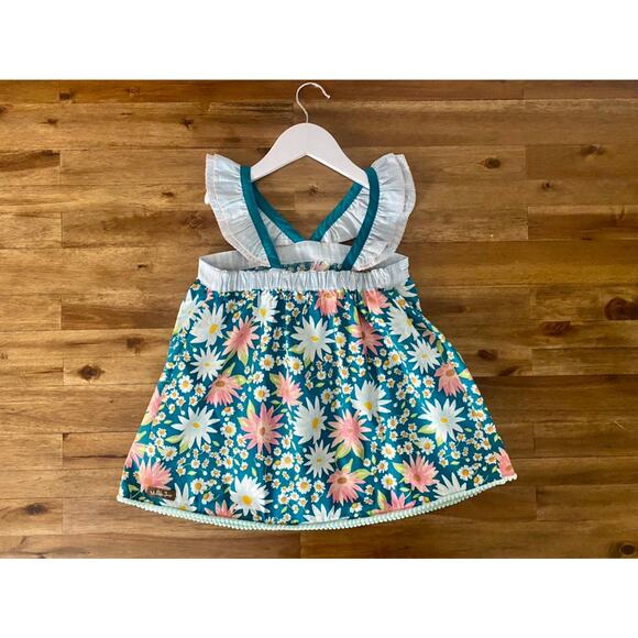 NWT Matilda Jane Dream Chasers Sleeveless Happy Florals Tunic Top Green Pink 8 - Picture 5 of 8